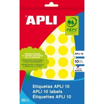 GOMETS APLI REDONDO 19MM AMARILLO 8HOJAS APLI ( 02742 )