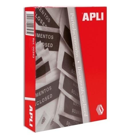 SOBRE ADHESIVO PORTADOCUMENTOS ENVIO 173X125  100 U. APLI (  00343  )