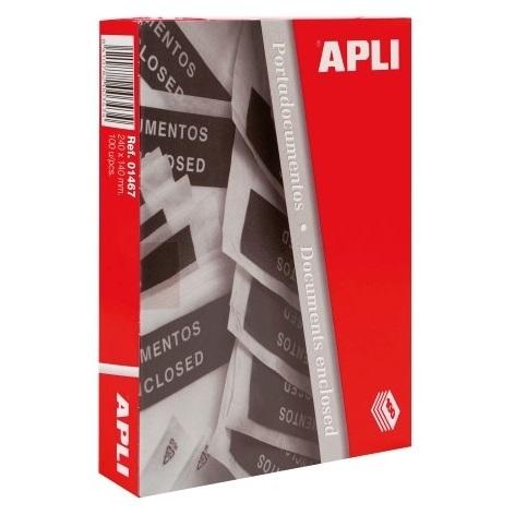 SOBRE ADHESIVO PORTADOCUMENTOS ENVIO 240X140 100 U. APLI (  01467  )