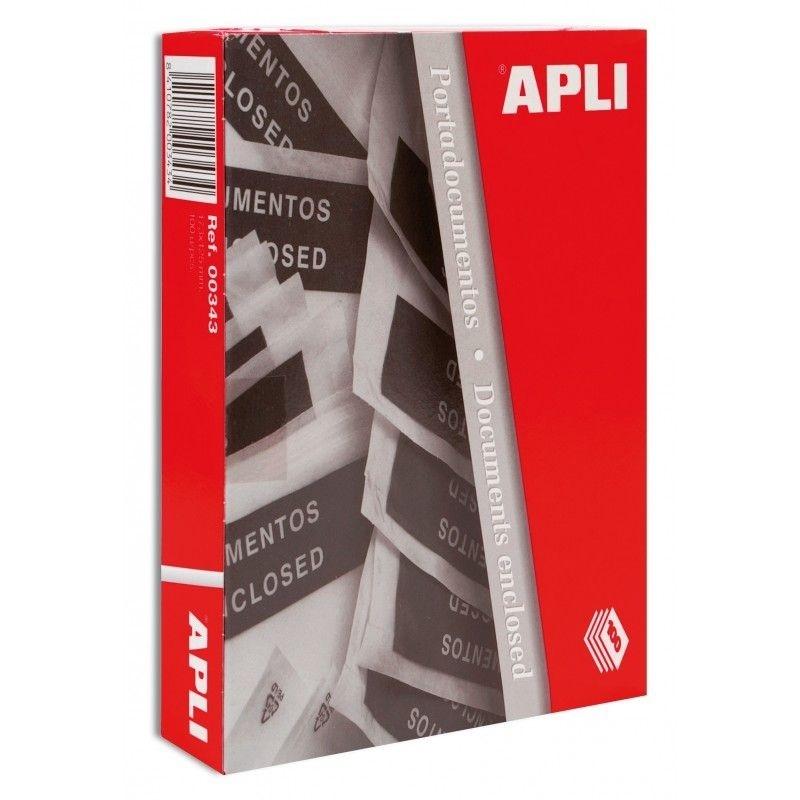 SOBRE ADHESIVO PORTADOCUMENTOS ENVIO 240X180 100 U. APLI (  01468  )