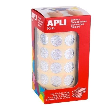 GOMETS APLI METALIZADOS ROLLO 59HOJAS CIRCULO DIAMETRO 15MM HOLOGRAFICO 2.832 UDS. (11631)