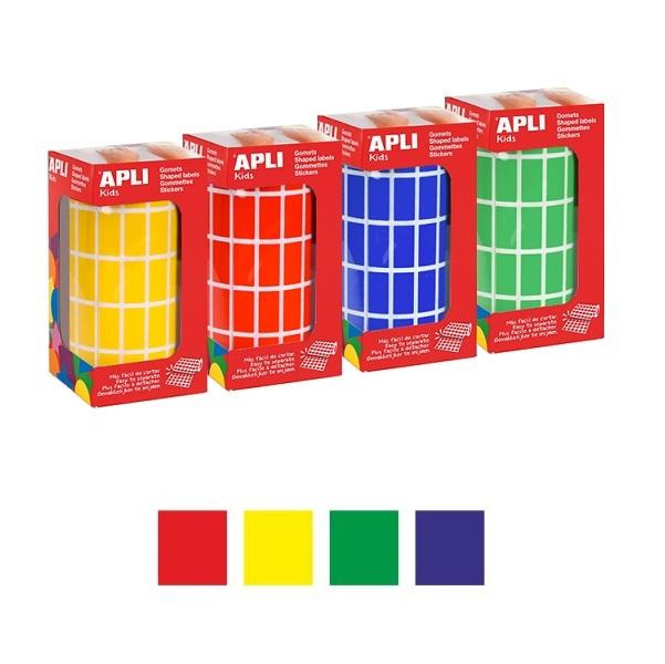 GOMETS EN ROLLO RECTANGULARES 20X10MM APLI VERDE ( 4886 )