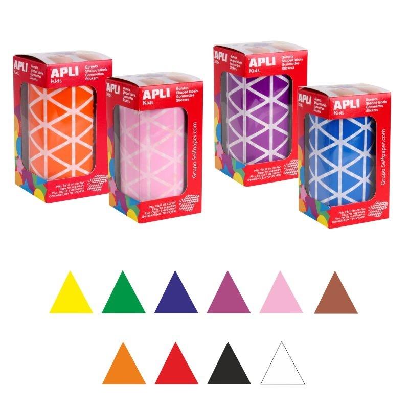 GOMETS EN ROLLO TRIANGULO 20MM APLI VERDE ( 04870 )