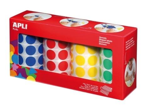 GOMETS EN ROLLO 20MM AZ./RO./AM./VE.  7080 UNIDADES PACK 4 ROLLO APLI ( 13793  )