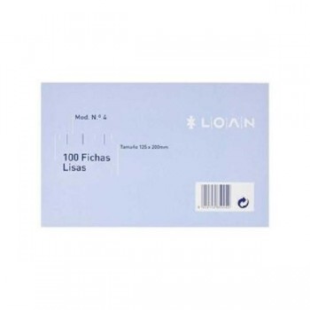 FICHAS Nº4 BLANCAS 125X200MM PAQUETE 100UDS LOAN