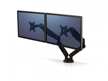 SOPORTE BRAZO MONITOR FELLOWES DOBLE PLATINUM SERIES NEGRO