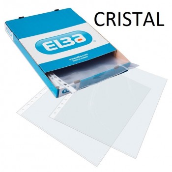 FUNDAS MULTITALADRO FOLIO 70M CRISTAL 16T 100UDS ELBA REF.400005366