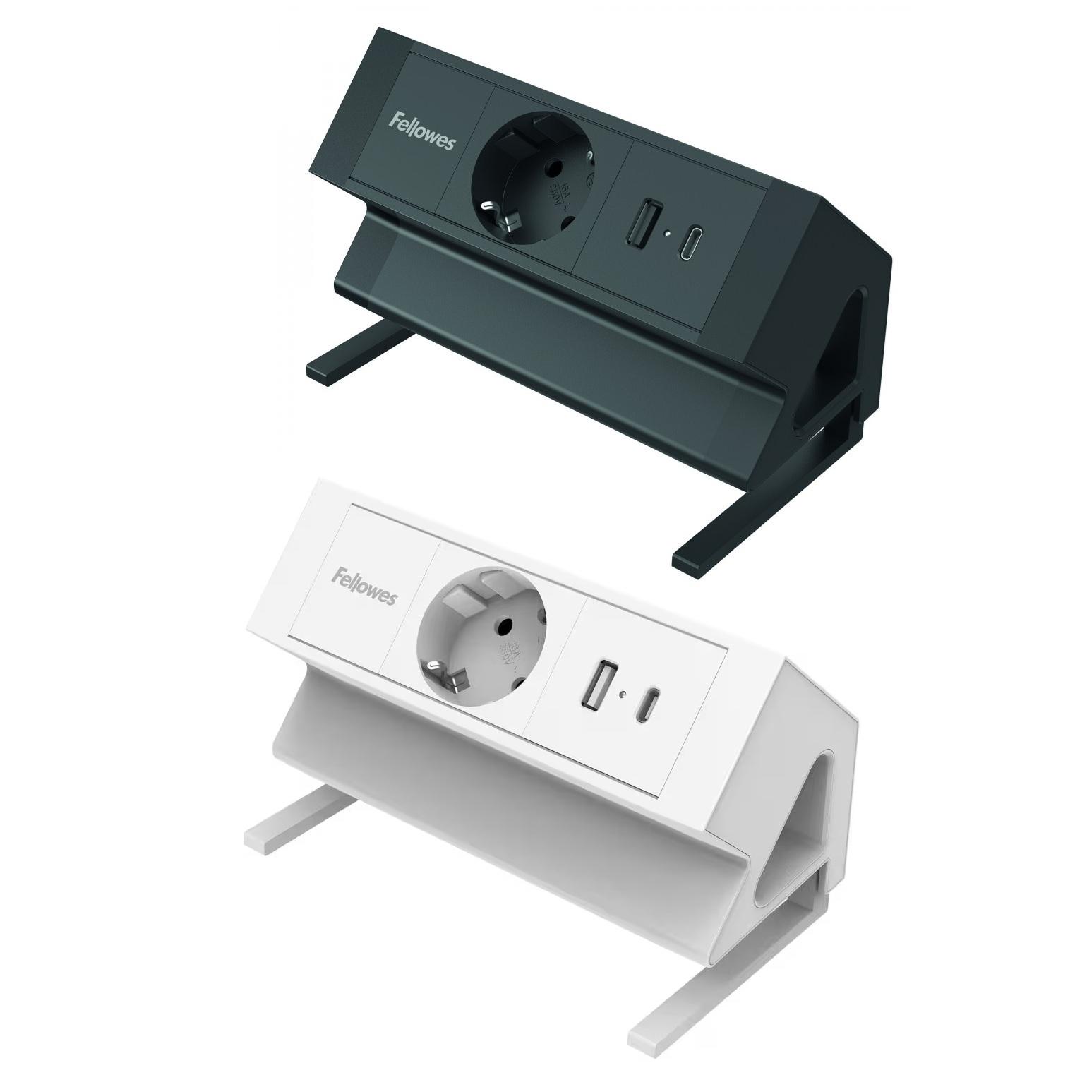 REGLETA ENCHUFES SOBREMESA DE 1 TOMA CON USB-C Y A