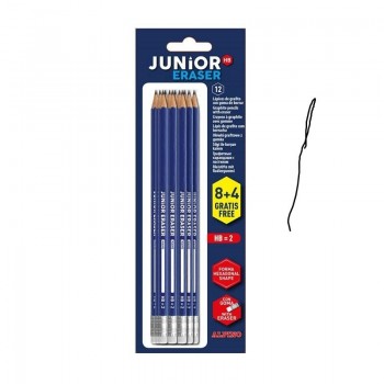 LAPIZ JUNIOR CON GOMA BLISTER 8+4 JU000011 JUNIOR