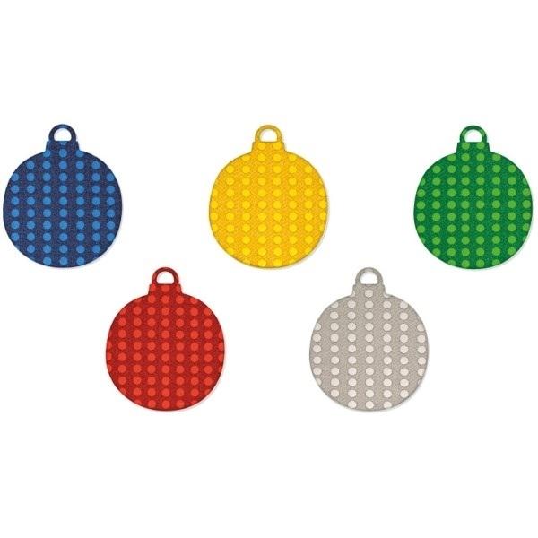 GOMA EVA METALIZADA GRAFOPLAS PACK 5  LAMINAS DE BOLAS TROQUELADAS NAVIDAD