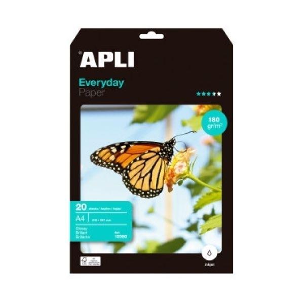 PAPEL FOTOGRAFICO APLI DINA4 180GR 20HOJAS EVERYDAY ( 12080 )
