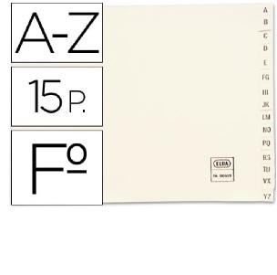 SEPARADORES INDICE 4º ALFABETICO A-Z FOLIO ELBA CLASIFICADOR CARTULINA PARA ARCHIVADOR