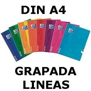 LIBRETA GRAPADA CUADERNO LINEAS DINA4 48H 90GR OPENFLEX OXFORD