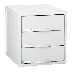 MODULO CON 3 CAJONES ARCHIVO 2000 356X316X303MM GRIS CERRADOS 8403CGS