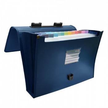 CARPETA CLASIFICADORA ACORDEON OFFICE BOX PP 385X290MM 24 DEPARTAMENTOS AZUL