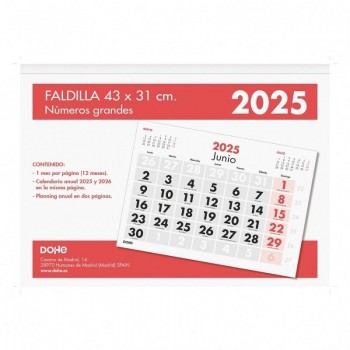 FALDILLA 43X31 NUMEROS GRANDES DOHE 2023