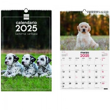 CALENDARIO PARED ESP25X40 2025 CACHORROS