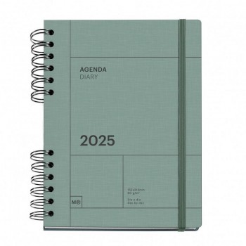 AGENDA  PLUS WIRE-O DIA PAGINA VERDE BASICS 2025