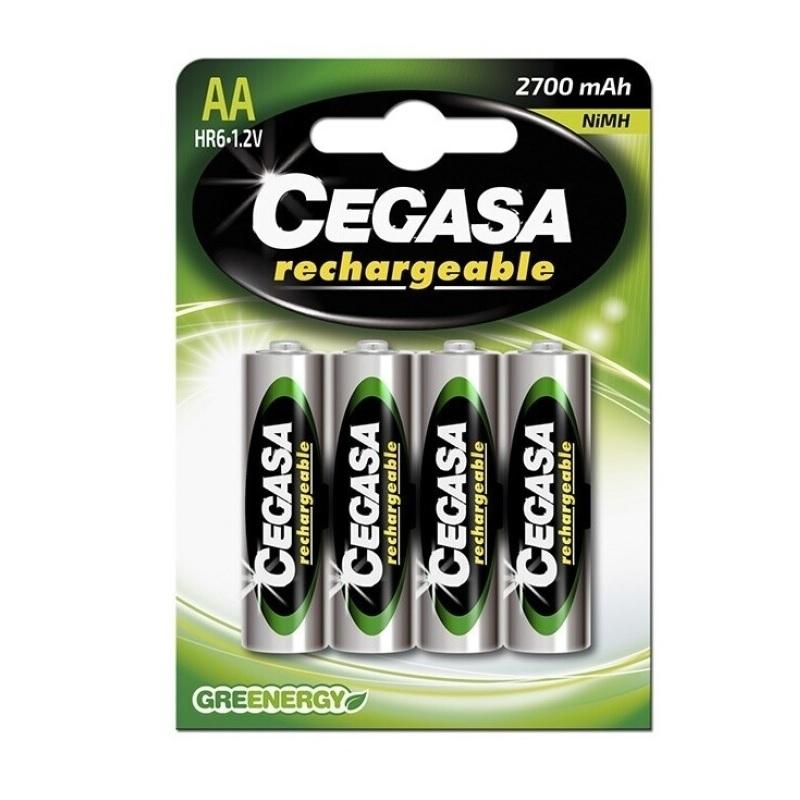 PILAS AA RECARGABLES CEGASA HR6 2700 MAH BLISTER DE 4