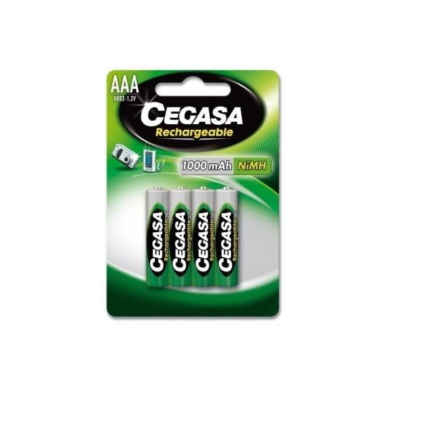 PILAS AAA LR03 CEGASA RECARGABLES 1000 MAH BLISTER DE 4