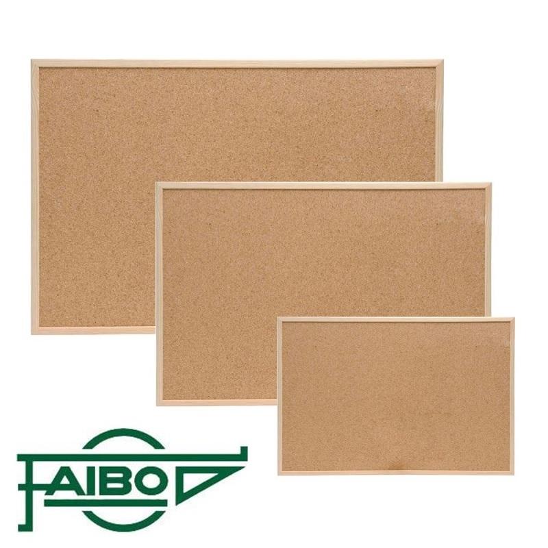 TABLERO ANUNCIOS DE CORCHO 80X120CM FAIBO MARCO PINO