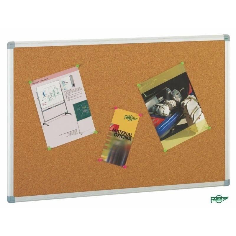 TABLERO ANUNCIOS DE CORCHO 45X60CM FAIBO LIGERO MARCO ALUMINIO
