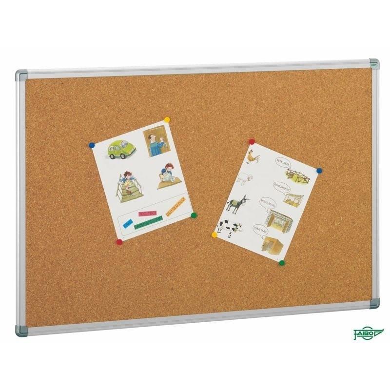 TABLERO ANUNCIOS DE CORCHO 90X120CM FAIBO SOLIDO MARCO ALUMINIO