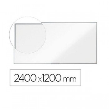 PIZARRA BLANCA MAGNETICA NOBO BASIC LACADA MARCO ALUMINIO 240X120CM