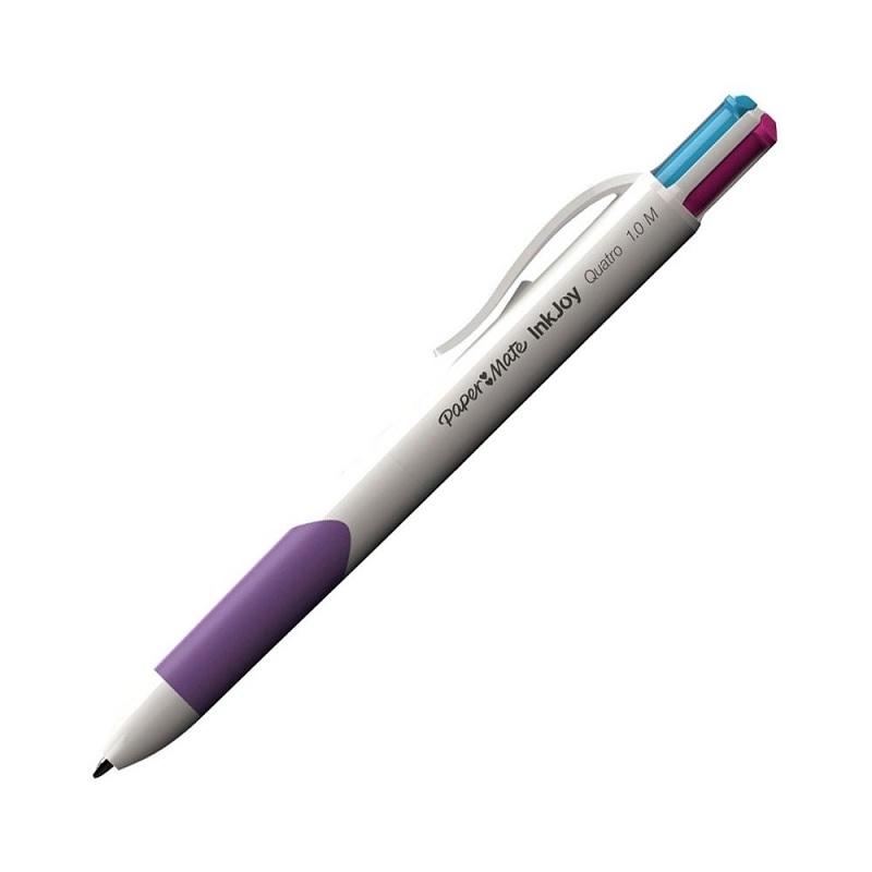 BOLIGRAFO PAPER MATE INKJOY QUATTRO 4 COLORES RETRACTIL
