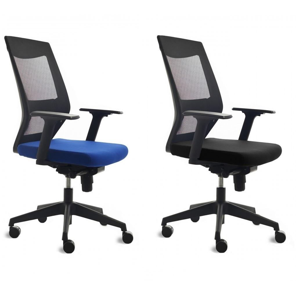 SILLA SINCRO SOPORTE LUMBAR RESPALDO Y BRAZOS REGULABLES TELA IGNIFUGA ROCADA 908