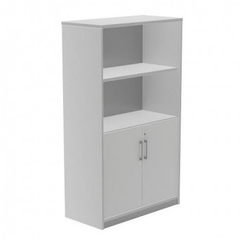 ARMARIO ROCADA CON PUERTAS BAJAS 156X90X45 ESTRUCTURA GRIS Y TAPA GRIS ( SERIE STORE )