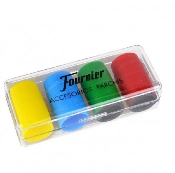 FICHAS PARCHIS 4 JUGADORES CAJA PLASTICO JUEGO FOURNIER