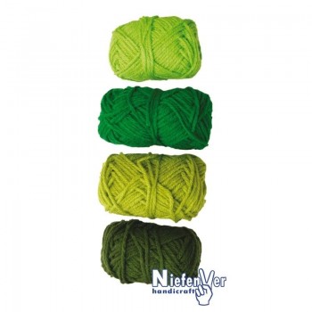 OVILLOS LANA NIEFENVER 28GR.TONOS VERDES PACK DE 4