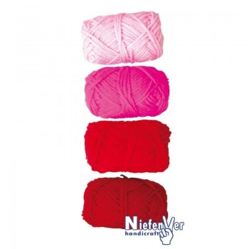 OVILLOS LANA NIEFENVER 28GR.TONOS ROJOS PACK DE 4