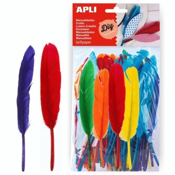 PLUMAS APLI DE COLORES SURTIDAS BOLSA DE 100UDS APLI ( 13060 )