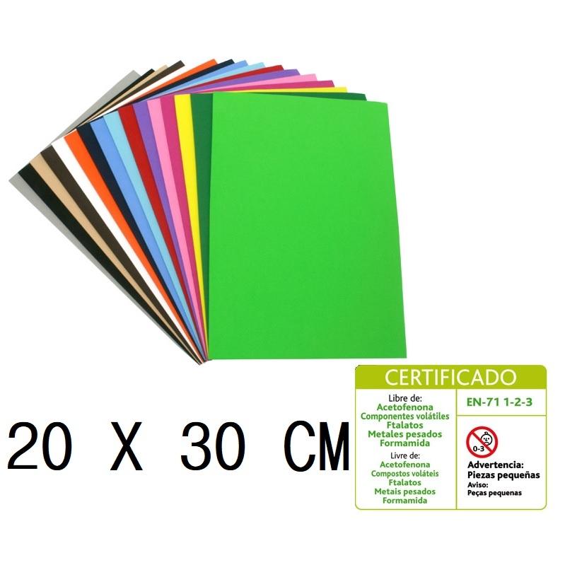 GOMA EVA LISA 20X30CM 2MM FIXO KIDS PACK DE 10 LAMINAS ROJA