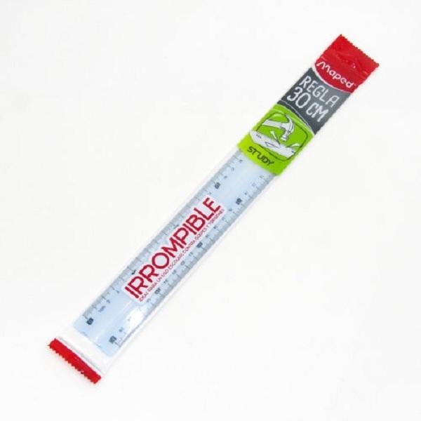 REGLA MAPED STUDY 30 CM IRROMPIBLE