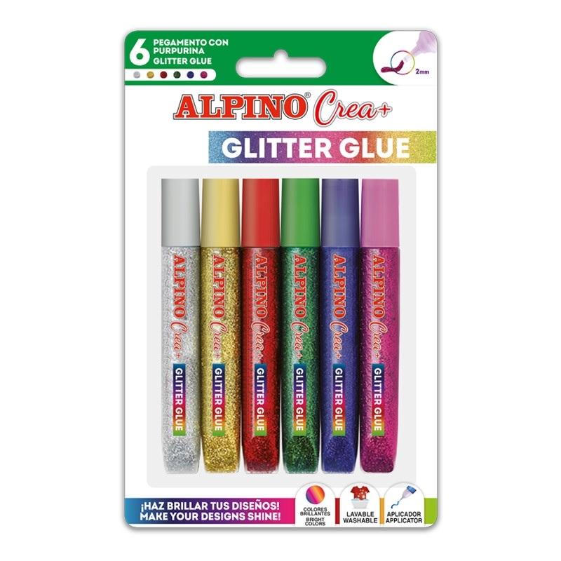 PEGAMENTO GLITTER PURPURINA CLASSIC 6 UNIDADES ALPINO DE000015