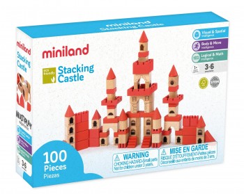 JUEGO EDUCATIVO MINILAND STACKING CASTLE 100 PZ.  (3-6 AÑOS)