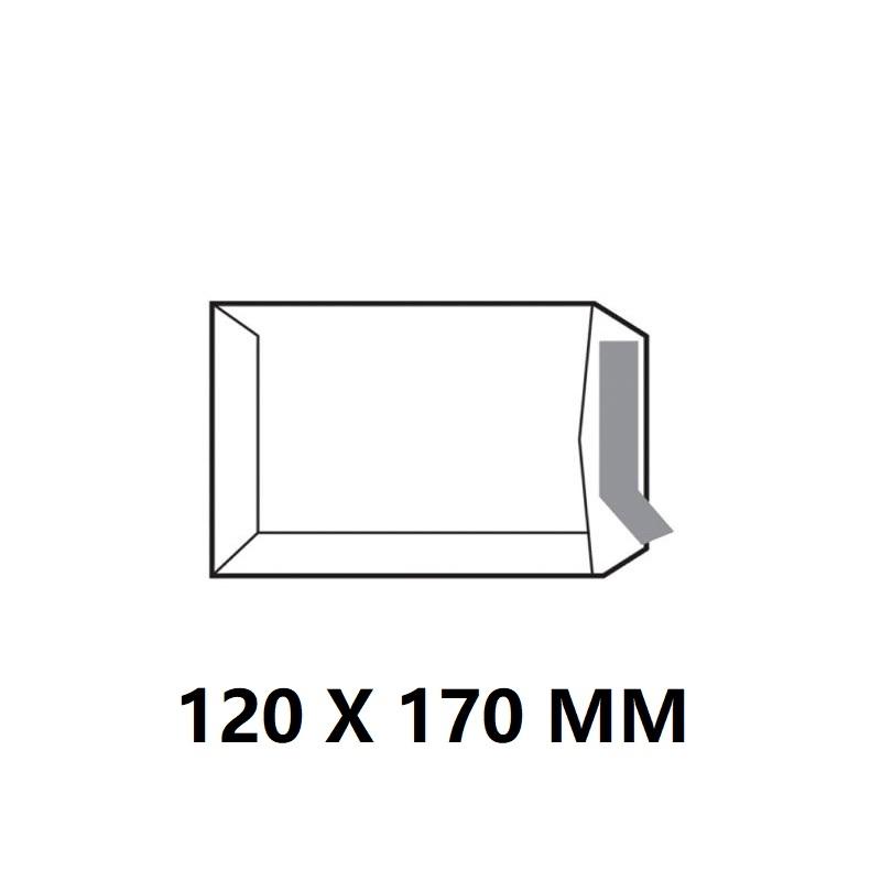 SOBRE BOLSA DE PAPEL 120X170 BLANCO 70GR (SILICONA) SALARIO CAJA DE 1000 SAM