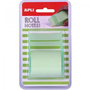 NOTAS ADHESIVAS APLI ROLLO DE 8MX50MM VERDE PASTEL ( 18191 )