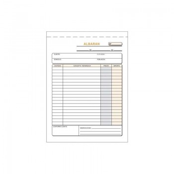 TALONARIO ALBARANES 4º CUARTO NAT DUPL LOAN 64ND T-120