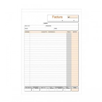 TALONARIO FACTURAS FOLIO NATURAL DUPLICADO LOAN 73D