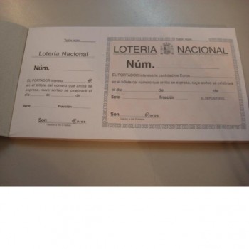 TALONARIO LOTERIA 1/3 FOLIO LOAN T-15