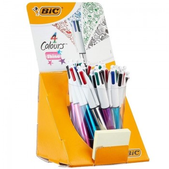 BOLIGRAFO BIC 4 COLORES SHINE SURTIDO 902128 (20)