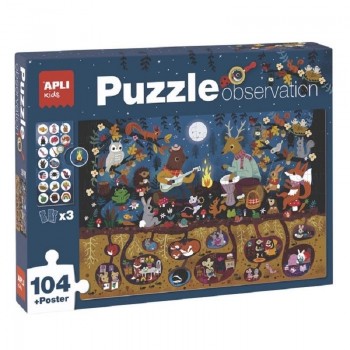 JUEGO APLI PUZZLE OBSERVACION BOSQUE 104UDS (18507 )