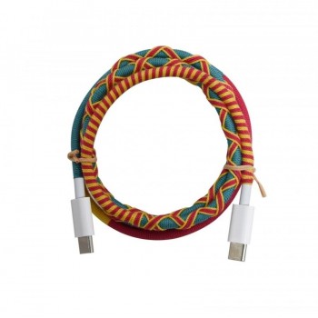 CABLE CARGA RAPIDA USB - C A USB - C 1 M  (COLORES MIX) - LINEA SUMBA