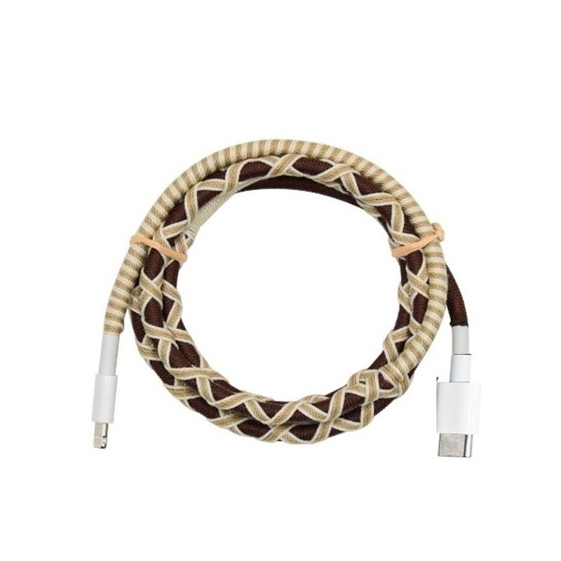 CABLE CARGA RAPIDA USB - C A LIGTHNING 1 M  (COLORES MIX) - LINEA SUMBA