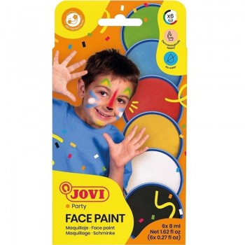 MAQUILLAJE JOVI CREMA FACE PAINT BOTE 8ML CAJA DE 6 COLORES SURTIDOS