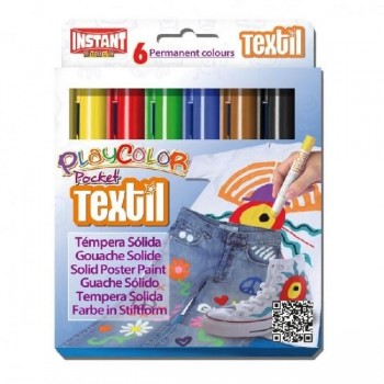 TEMPERA SOLIDA PLAYCOLOR POCKET 5GR COLORES SURTIDOS 12UDS 10501